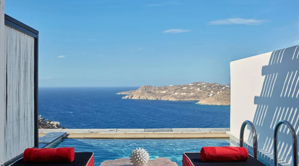 Temptation with Private Pool at Myconian Avaton Resort