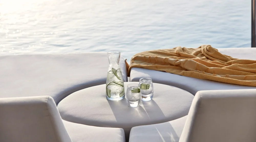 Oria Superior Room with Side Sea View & Semi Private Pool at Myconian Korali Relais & Chateaux Hotel