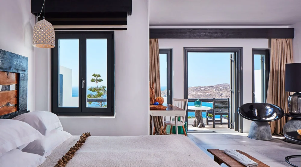 Majestic Retreat Sea View Suite with Outdoor Jacuzzi at Myconian Utopia Relais & Chateaux Resort