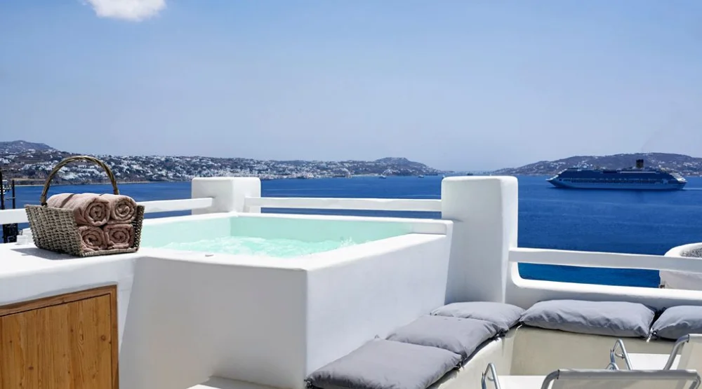Deluxe Sea View Suite with Outdoor Mini Plunge Pool at Rocabella Mykonos