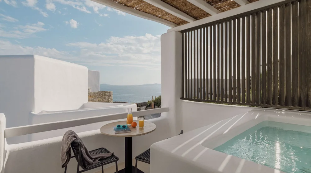 Junior Suite with Outdoor Mini Plunge Pool at Rocabella Mykonos
