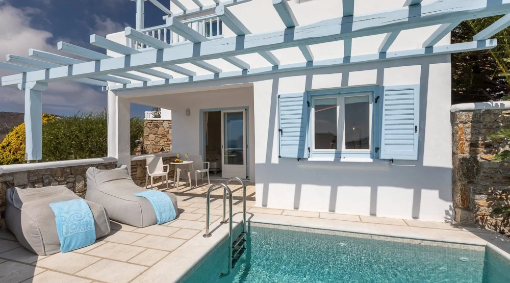 Signature Junior Suite with Indoor Jetted Tub and Private Pool at Saint John Hotel Villas & Spa