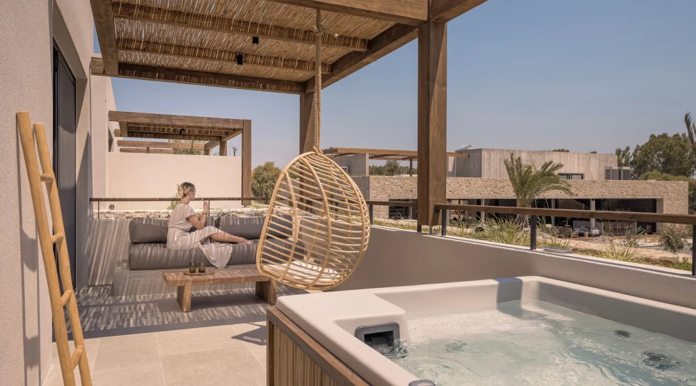 Grand Junior Suite with Jacuzzi  - 37 M² at Theros All Suite Hotel