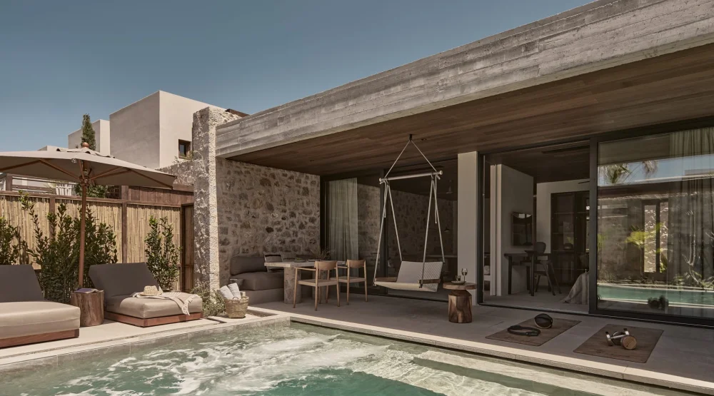 Theros Suite with Private Heated Pool - 60 M² at Theros All Suite Hotel