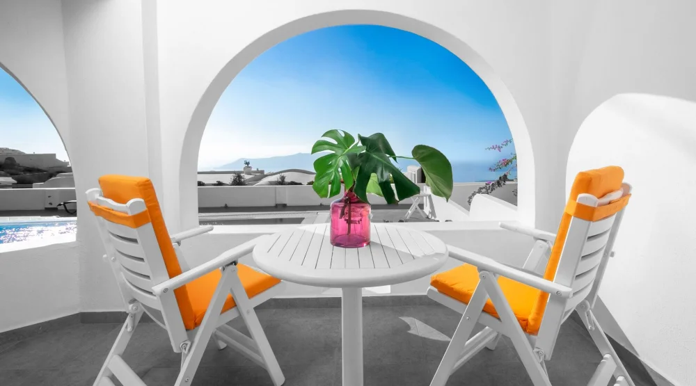 Abelonas Suite with Caldera View at Abelonas Retreat Sunset & Sunrise Lodgings