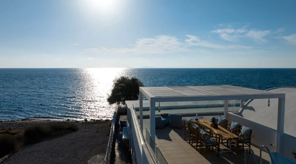 Executive Duplex Three Bedroom Villa with Two Hot Tubs and Beach Front at Aegean Melody Suites