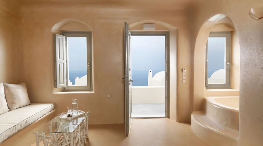 Junior Suite with Private Indoor Jacuzzi at Dome Santorini Resort