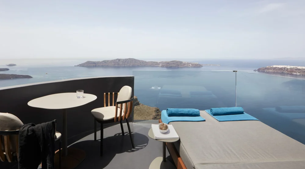 Honeymoon Suite Sunset View with Hot Tub at Kivotos Santorini