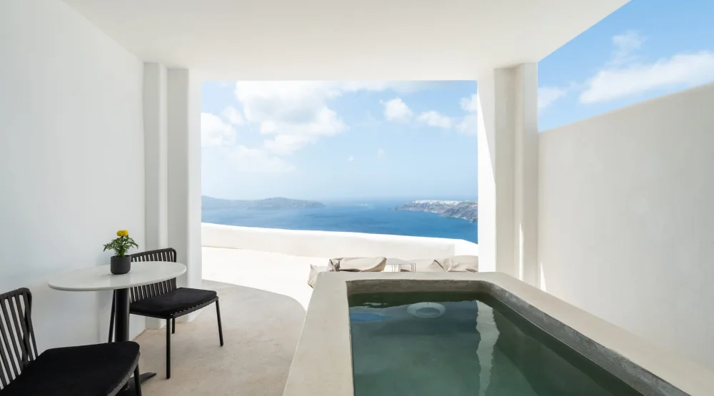 Executive Suite Caldera View with Outdoor Mini Plunge Pool Quadruple at Rocabella Santorini Hotel & Spa