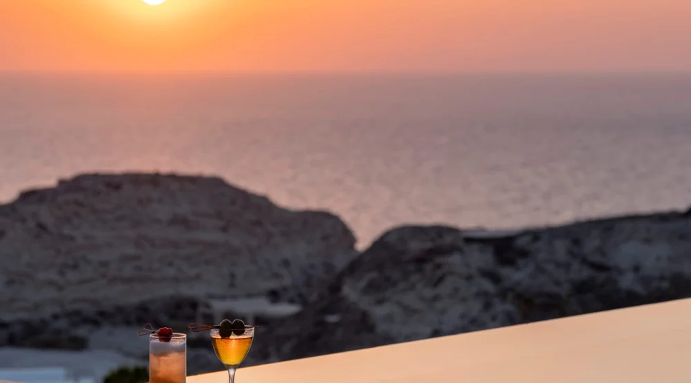 Two Bedrooms Sunset & Sea View Suite with Pool at Santo Pure Oia Suite & Villas