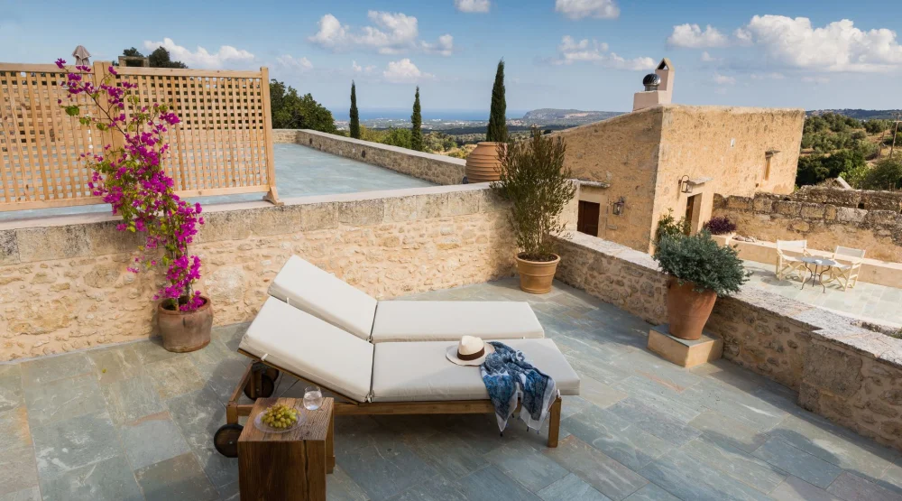 Superior Junior Suite Terrace (orion - Cassiopeia) at Kapsaliana Village Hotel