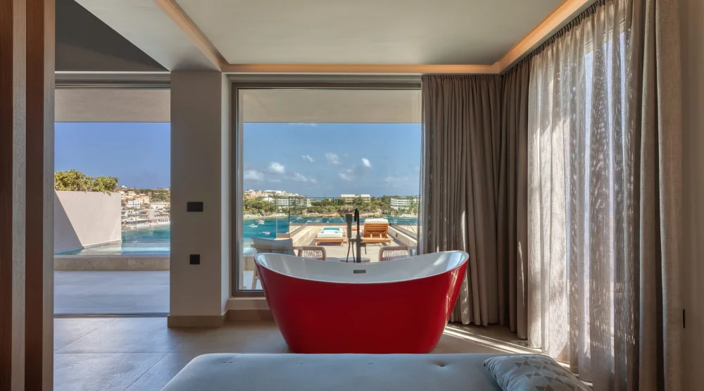 Ruby Ambassador Suite Sea View with Plunge Pool at Castello Infinity Suites