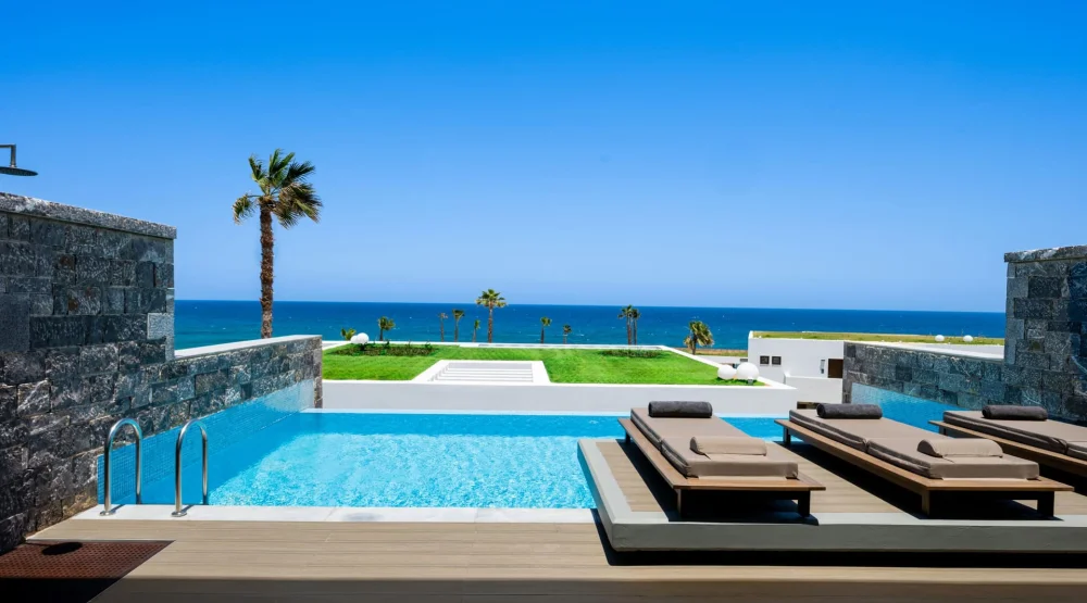 Aegean Princess Villa Seaview Three Bedrooms On Three Floors with Private Pool Wellness Room Soulsteam & Gym at Nana Princess Suites & Villas