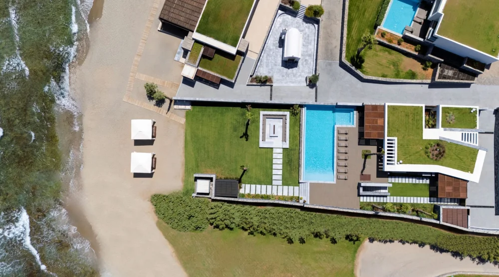 Infinity Wellness Seafront Villa Three Bedrooms On Two Floors with Private Pool Sweet Sauna Wellness Room Gym Outdoor Whirlpool & Sauna at Nana Princess Suites & Villas