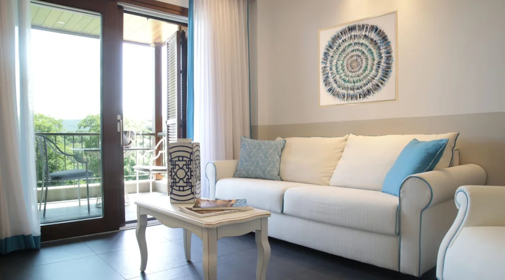 One Bedroom Suite with Sea View - Two Adults Two Children  - 60 S.m at Avaton Luxury Hotel & Villas Relais & Chateaux