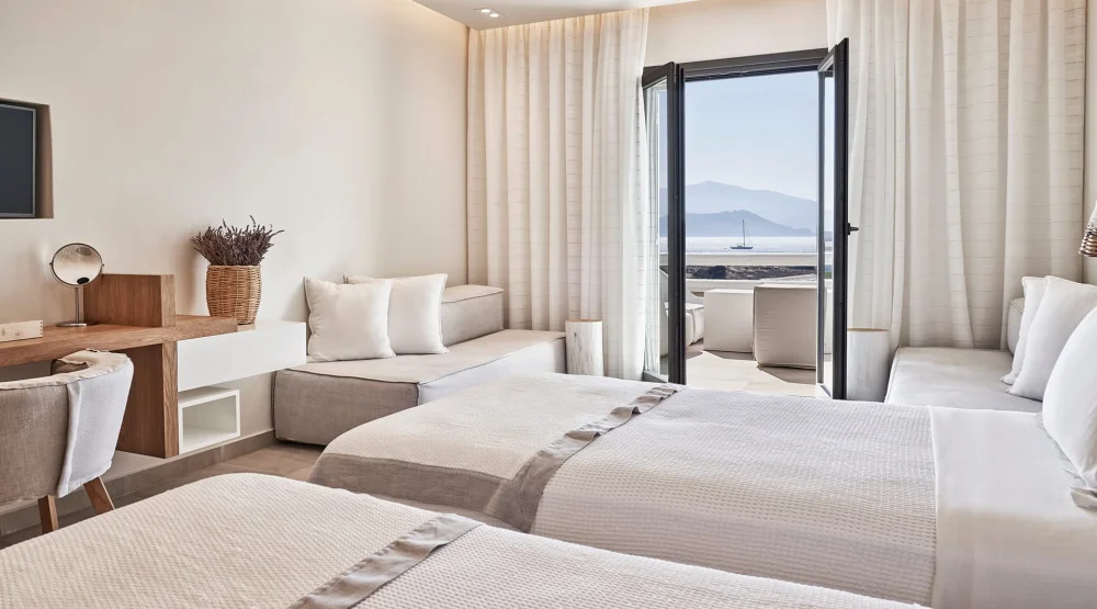 Superior Sea View Room at 18 Grapes Hotel Naxos