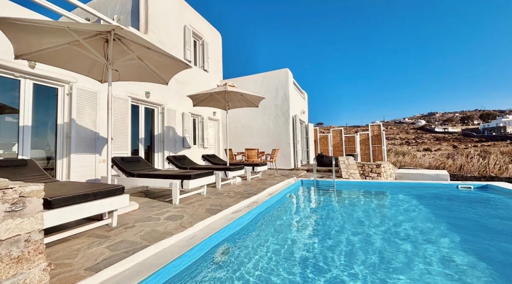 Villa Moon with Private Swimming Pool & Sea View at Amperian Mykonos