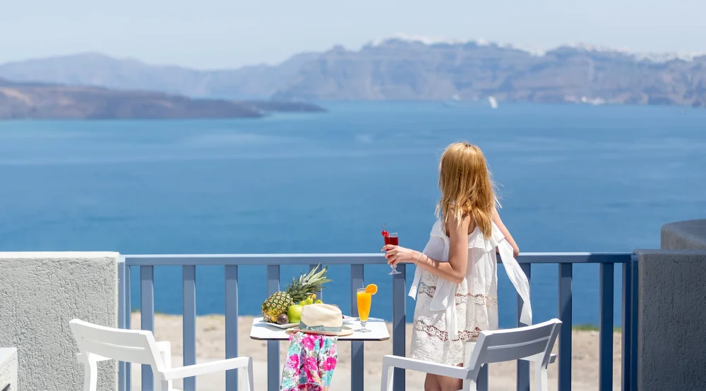 Superior Suite Caldera View at Acroterra Rosa Santorini