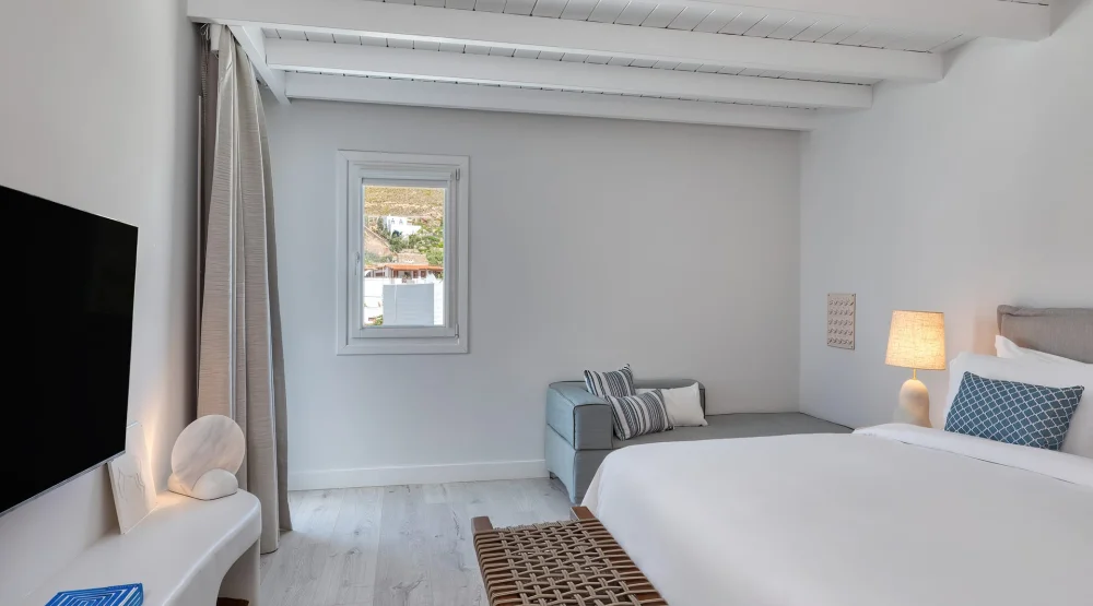 Deluxe Room - Pool View with Balcony - One King at Patmos Aktis Suites & Spa