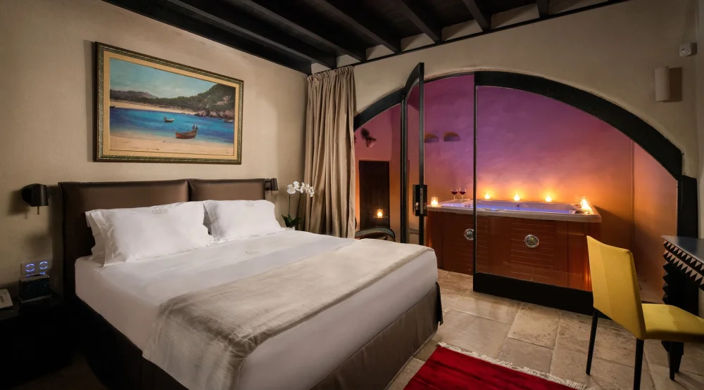 Vip Suite with Private Hot Tub in Patio | Andromeda at Allegory Boutique Hotel