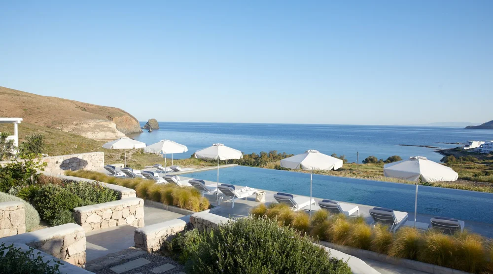 Deluxe Room with Sea View at Milos Breeze Boutique Hotel