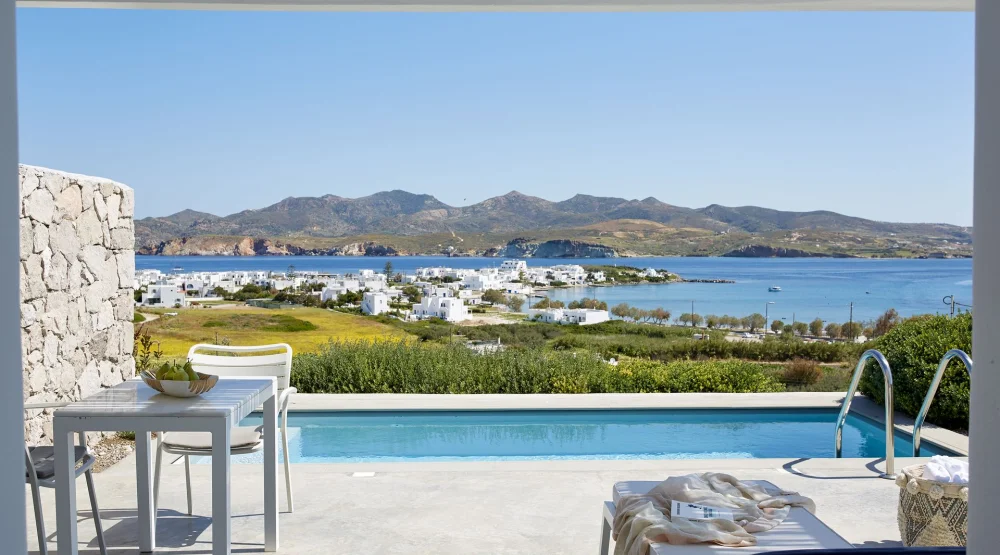Exclusive Room with Private Pool & Panoramic Sea View at Milos Breeze Boutique Hotel