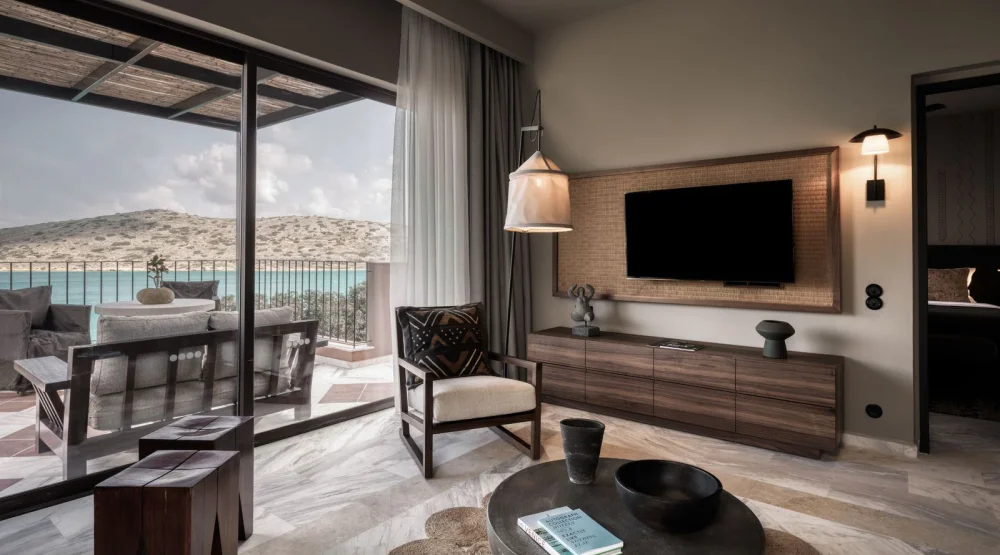 Premium One Bedroom Suite Sea View with Outdoor Jacuzzi at Domes Of Elounda