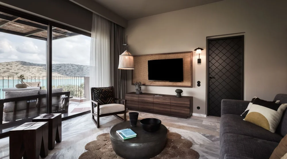 Luxury Family Two Bedroom Suite Sea View with Outdoor Jacuzzi at Domes Of Elounda