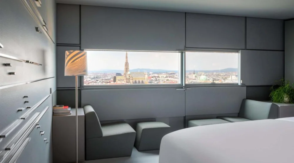 Presidential Suite – 270° Skyline View, Grand King Bed at SO Vienna