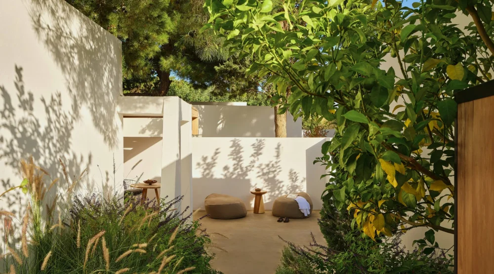 Nature Superior Bungalow with Private Garden at Minos Beach Art Hotel