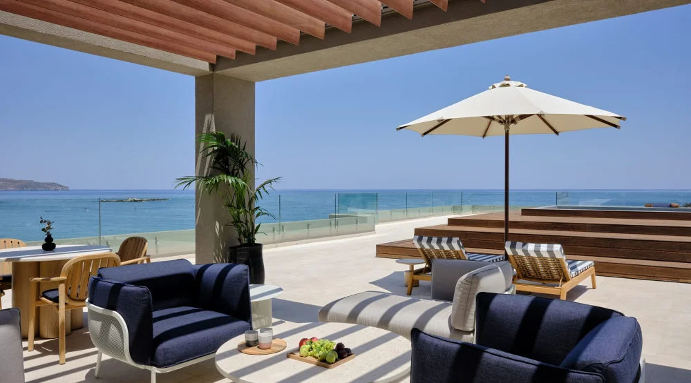 Signature Frontal Sea View Suite Hydro Plunge Pool at Atlantica Kalliston Resort