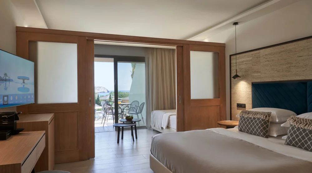 Premium Family Rooms Sliding Door Limited Sea View at Atlantica Aegean Blue
