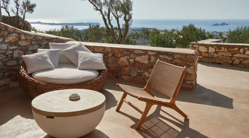 Cave Double Sea View Outdoor Hot Tub at Mythic Paros