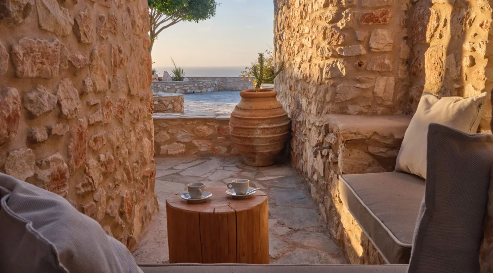 Cave Senior Suite Sea View at Mythic Paros