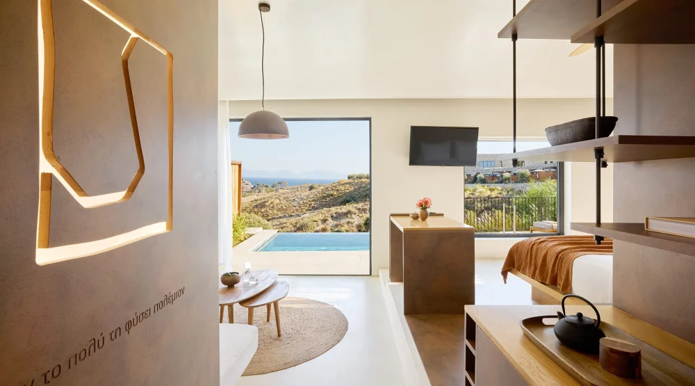 Suite Partial Sea View with Private Pool at KOIA All Suite Wellbeing Resort