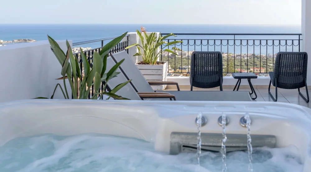 Penthouse Suite with Private Jacuzzi at Creta Blue Boutique Hotel & Suites