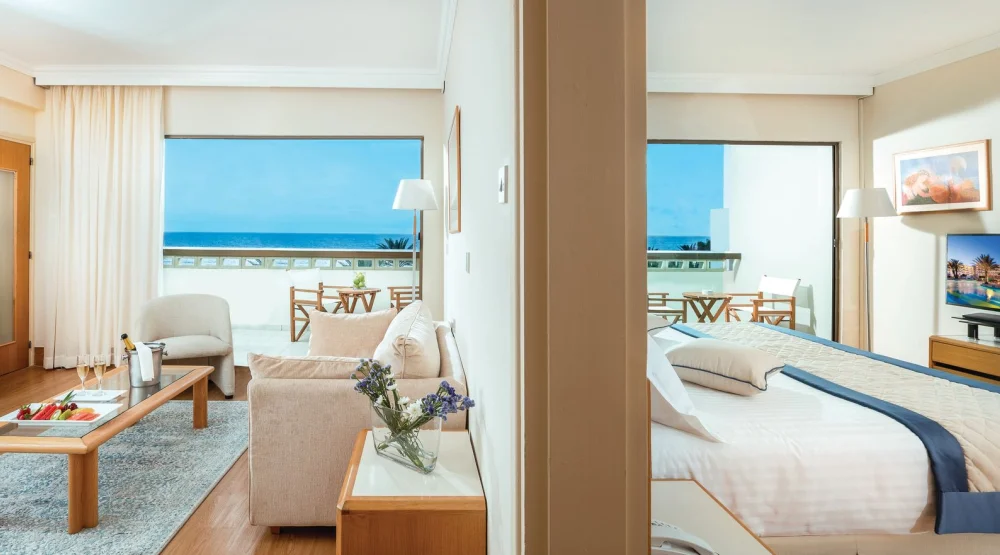 Family One Bedroom Suite Sea View at Constantinou Bros Athena Beach Hotel