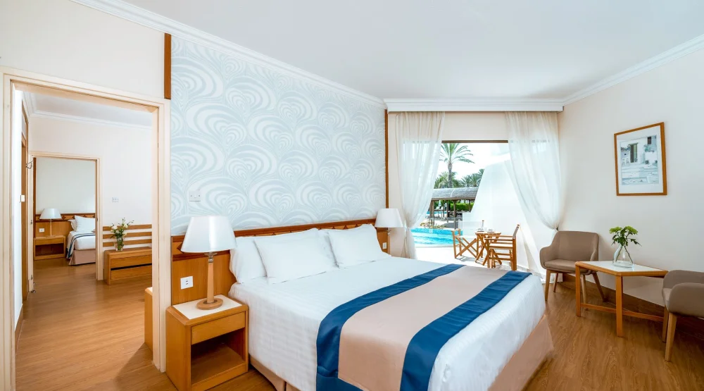 Family Triple Interconnecting Superior Swim-up Rooms Land View at Constantinou Bros Athena Beach Hotel