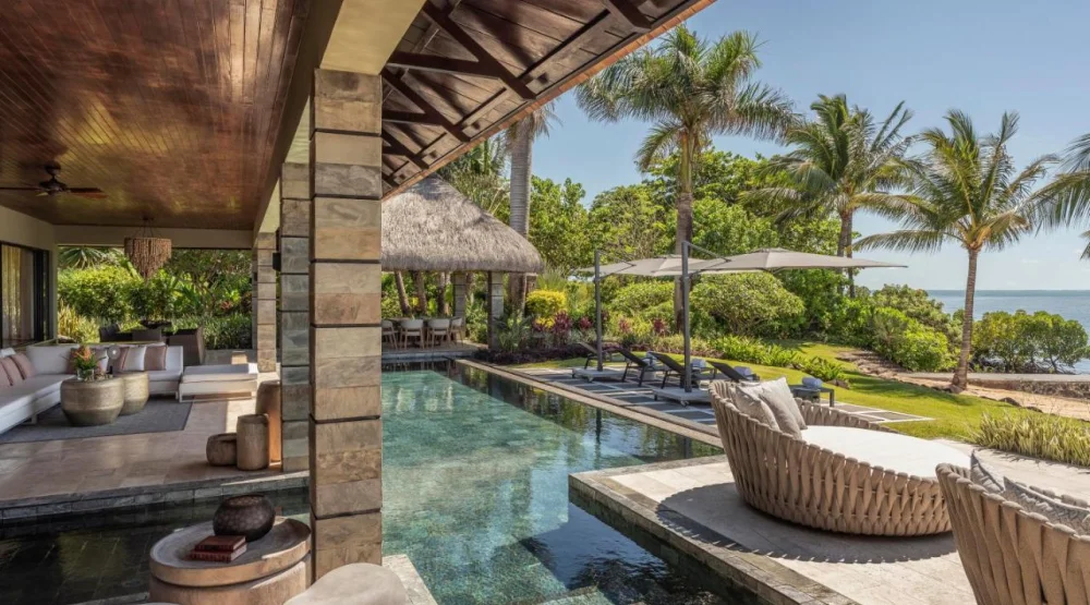 Five Bedroom Oceanfront Residence with Pool at Four Seasons Resort Mauritius at Anahita