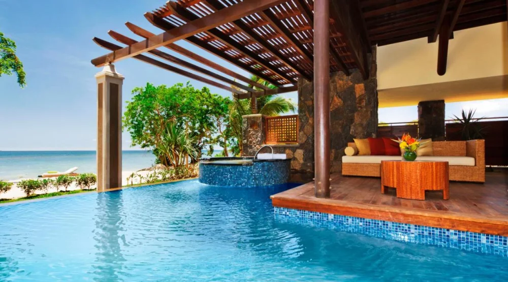 Beachfront Luxury Jet Pool Suite with Heated Pool at Le Jadis Beach Resort & Wellness