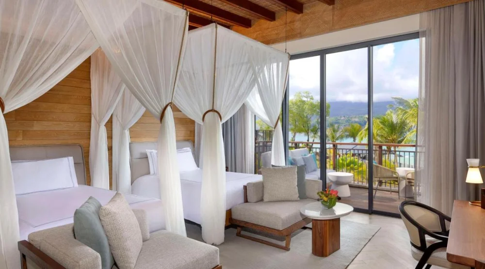 Premium Twin Room with Ocean View at Mango House Seychelles