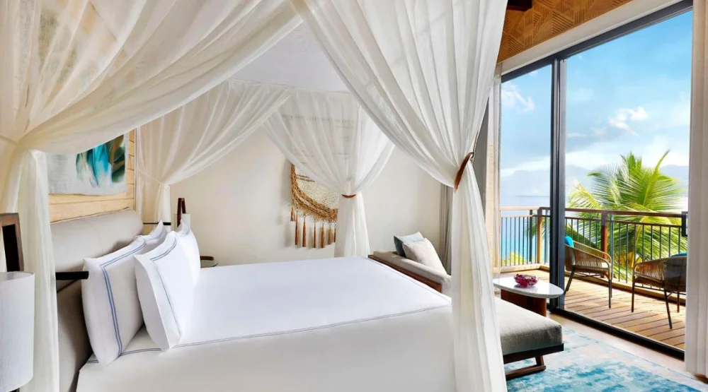 Premium King Room with Ocean View at Mango House Seychelles