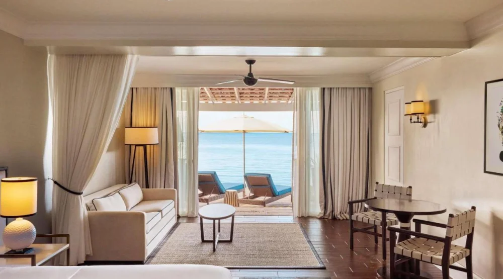 Beach Front King Suite with Private Deck at Fairmont Royal Pavilion