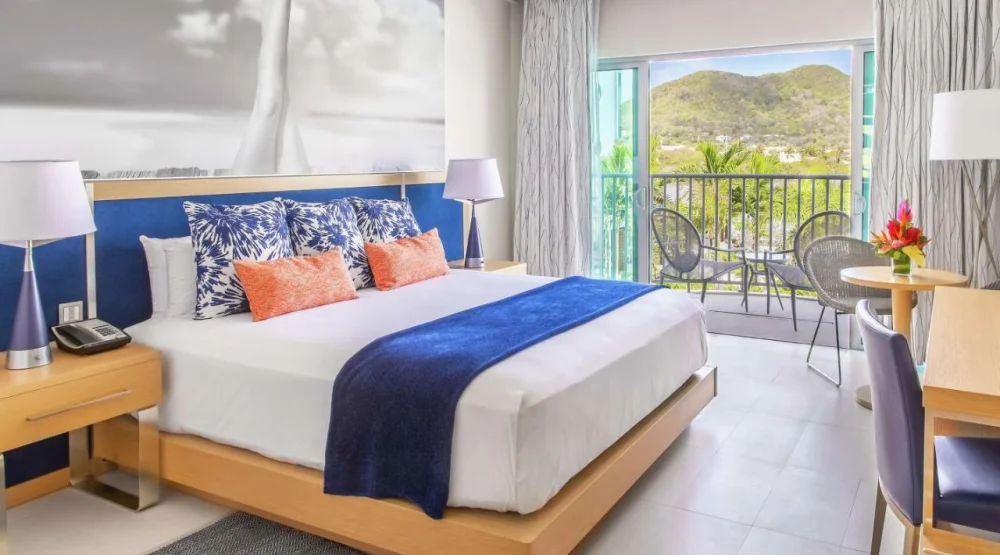 King Room with Terrace and Marina View at Harbor Club St Lucia Curio Collection by Hilton