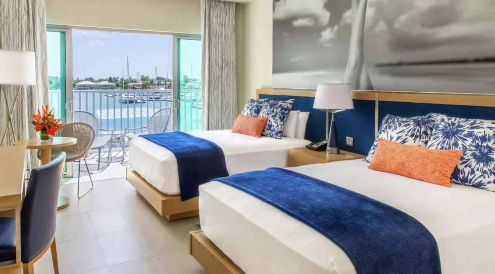 Double Room with Terrace and Marina View at Harbor Club St Lucia Curio Collection by Hilton