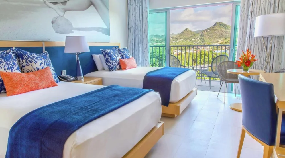 Double Room with Terrace and Mountain View at Harbor Club St Lucia Curio Collection by Hilton