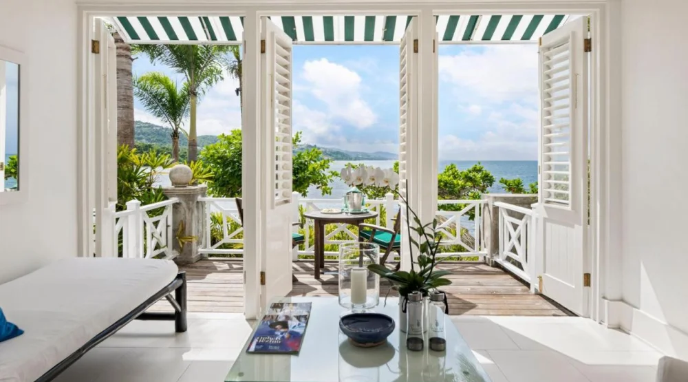 Oceanfront Balcony King at Round Hill Hotel & Villas
