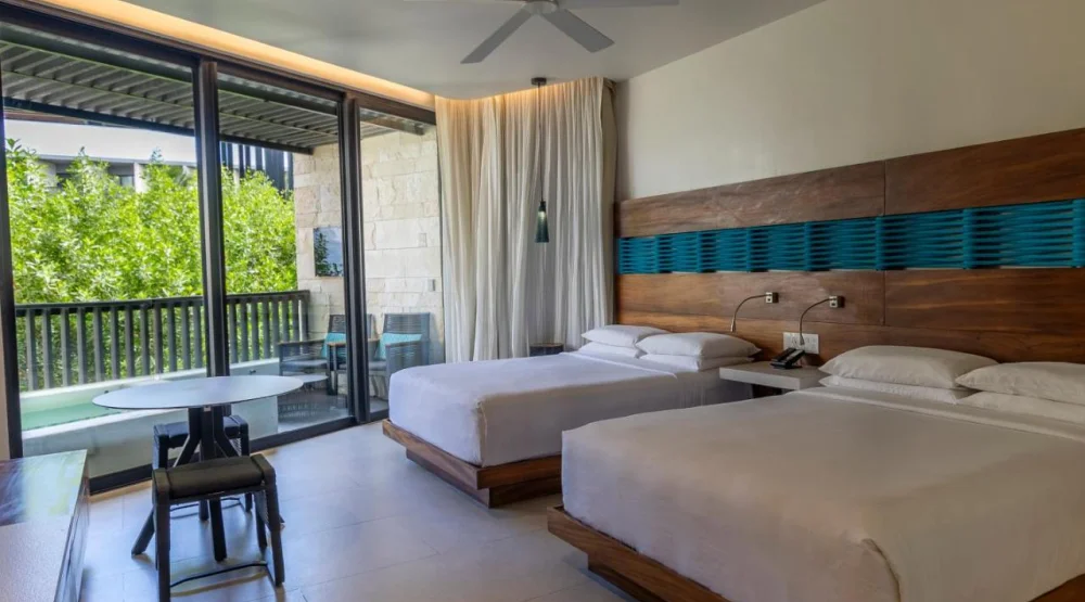 Premium Plunge Garden View, Two Queen at Grand Hyatt Playa Del Carmen Resort