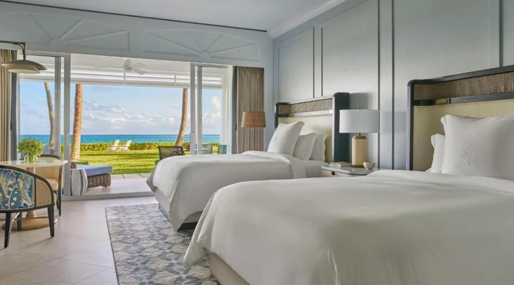 Luxury Oceanfront Room Two Queen Beds at The Ocean Club, A Four Seasons Resort