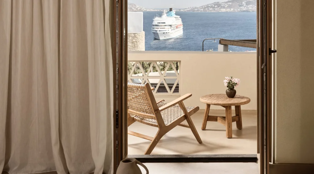 Aegean Room Sea View with Private Hot Tub at Domes Noruz Mykonos
